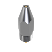 The TKM nozzle D10/10 is used for minimum quantity lubrication with external feed of the lubricant. It has a 10° spray cone and a G1/8&quot; connection thread.