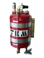 TKM Tankerweiterung zur automatischen Befüllung mehrerer Minimalmengenschmiergeräte. 10 Liter Druckvorratsbehälter für Schmierstoffe